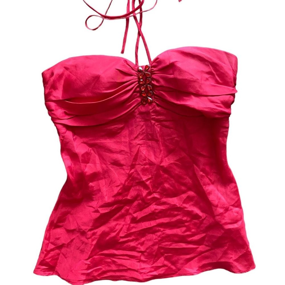 Sexy vintage red halter top
